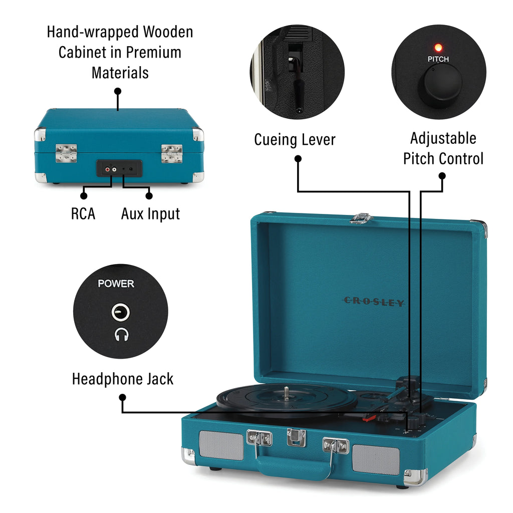 Vinyl Record Player with Speakers and Bluetooth Turntable I597694