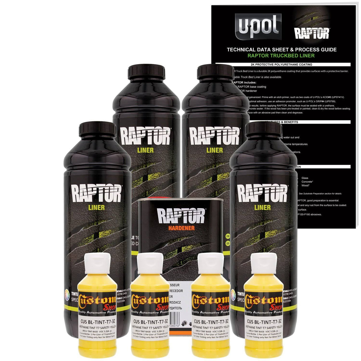 Safety Yellow Urethane Spray-On Truck Bed Liner, 4 Liters R765323