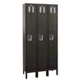 Black Single Tier 3-Wide Locker U324301