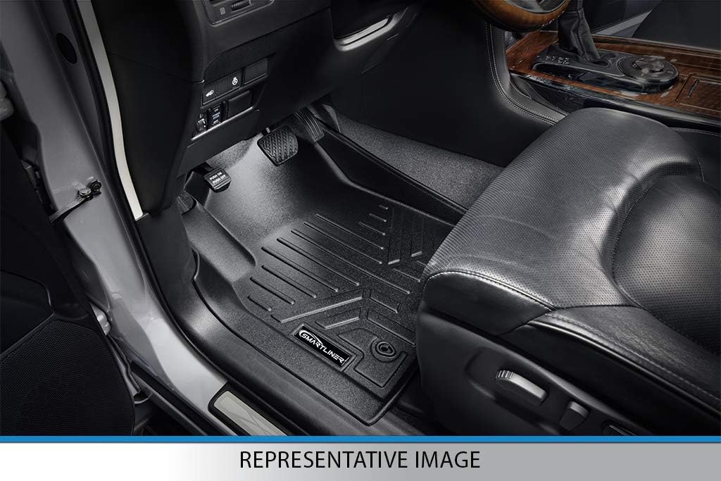 Custom Fit Floor Mats 2 Rows and Cargo Liner Set Black O2025