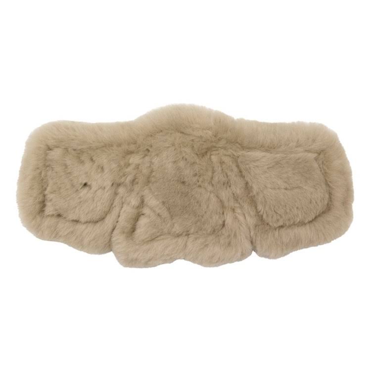 Beige/Brown Lambskin Girth Pad A28464