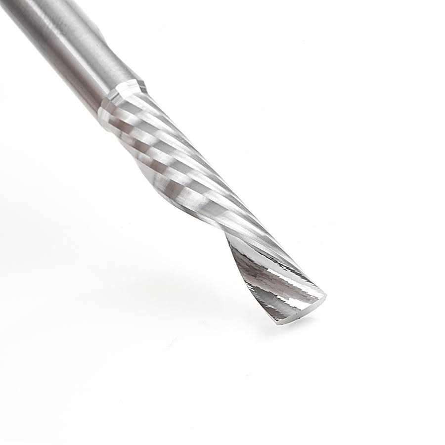 Solid Carbide CNC Spiral Flute Aluminum Cutting 1/4 Dia x 1-1/4 x 1/4 inch Shank Down-Cut E562