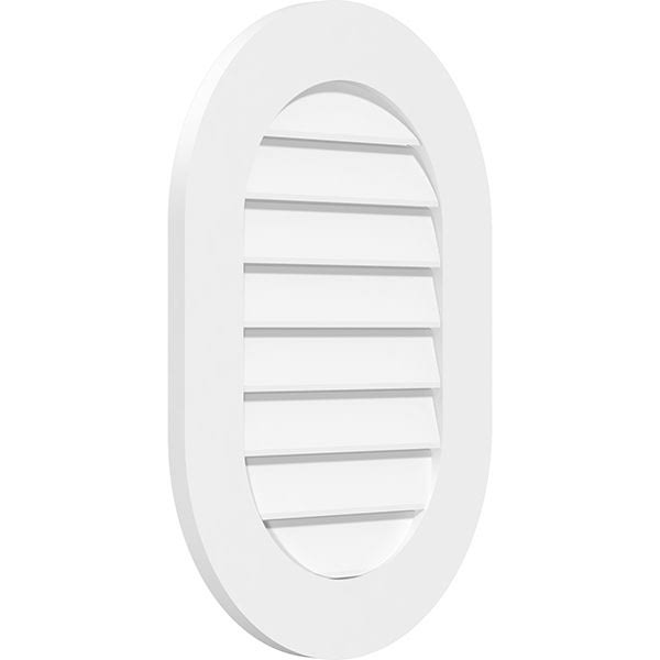 18x22W x 38x22H Vertical Round Ended Surface Mount PVC Gable Vent A3685