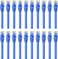 20-Pack Cat5e Ethernet Patch Cable 5 Feet Blue D662