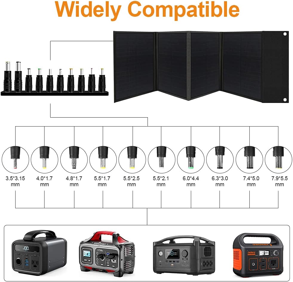 Portable Solar Panel 120W Foldable Charger with DC & USB Output V109511