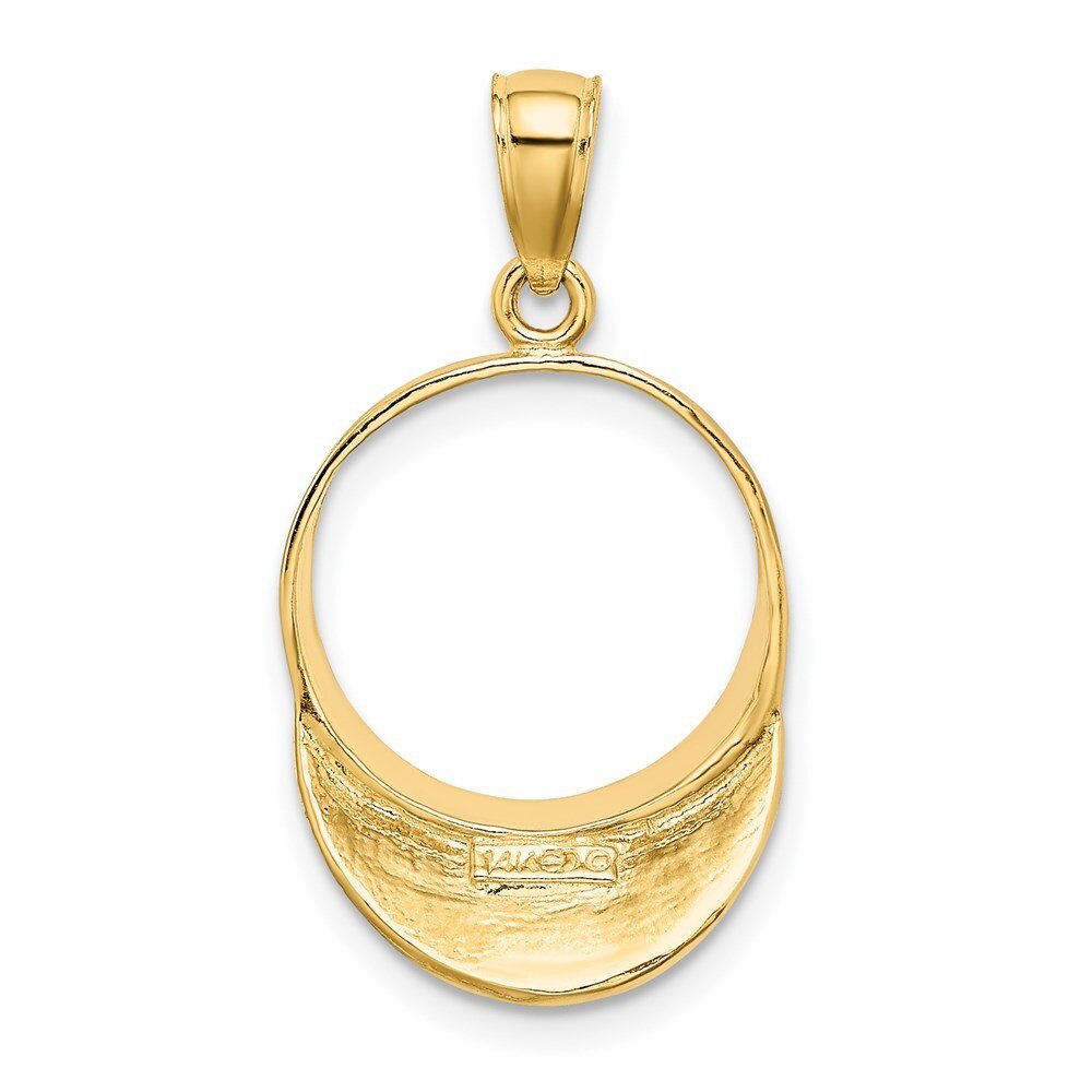 14k Yellow Gold Tennis Visor Pendant S55172