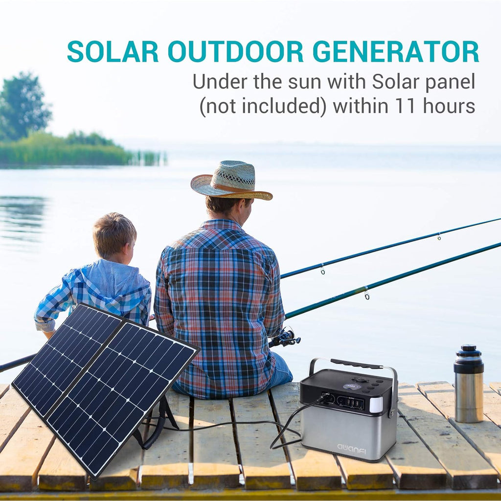 505 Wh Portable Power Station Solar Generator with 110V 500W AC Outlets S905