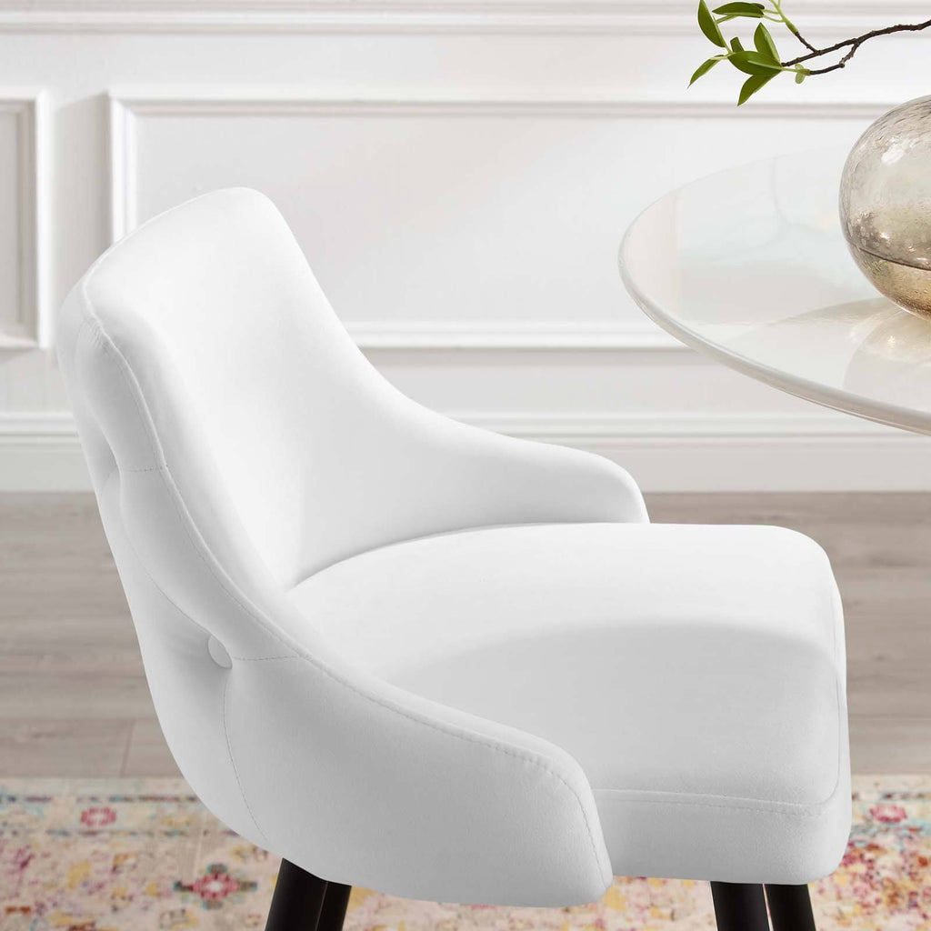 White Performance Velvet Bar Stool C16821