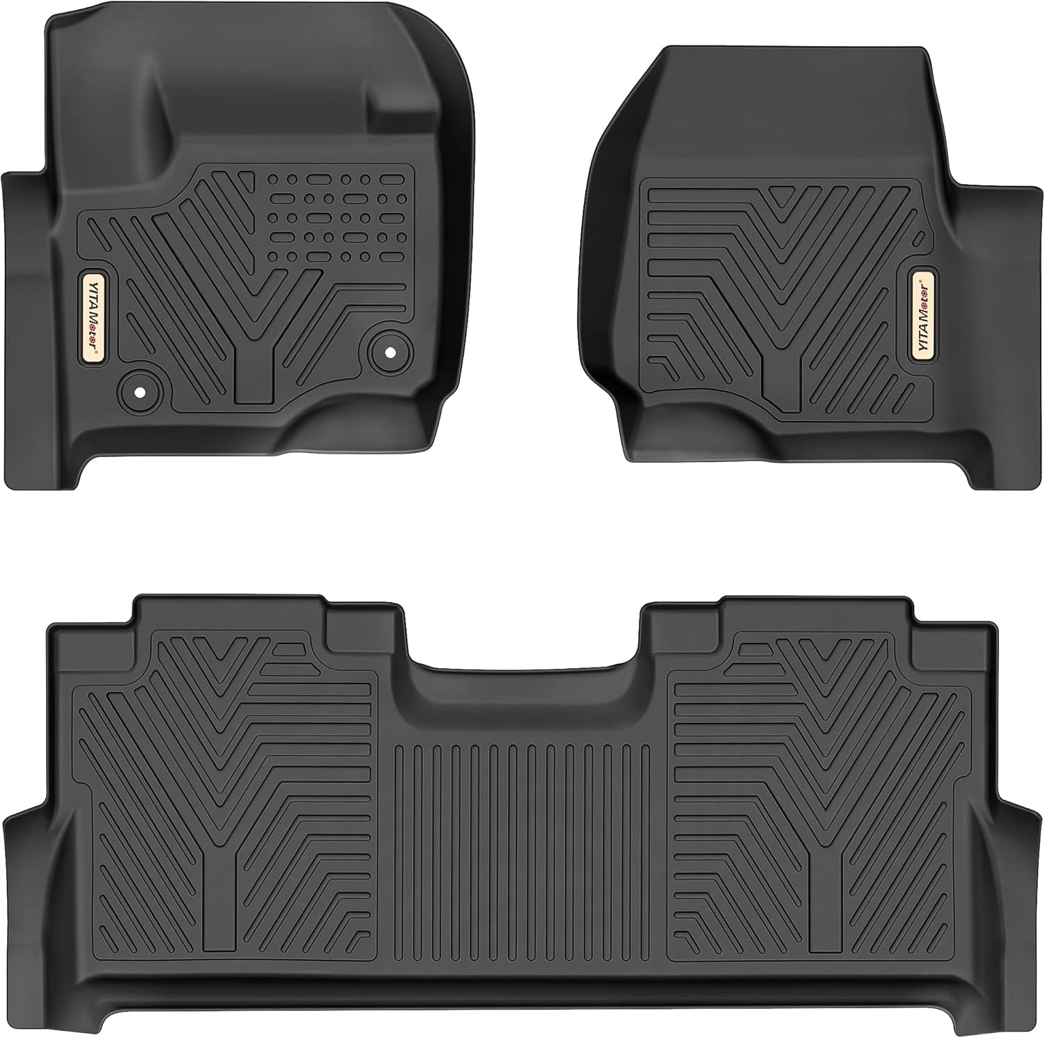 Black Custom Fit Floor Liners for 2017-2022 Ford F-250/F-350 SuperCrew Cab D911
