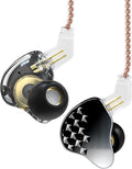 In Ear Monitor Earbuds Headphone with Detachable Cable (Black No Mic) Pack of 2 R3194