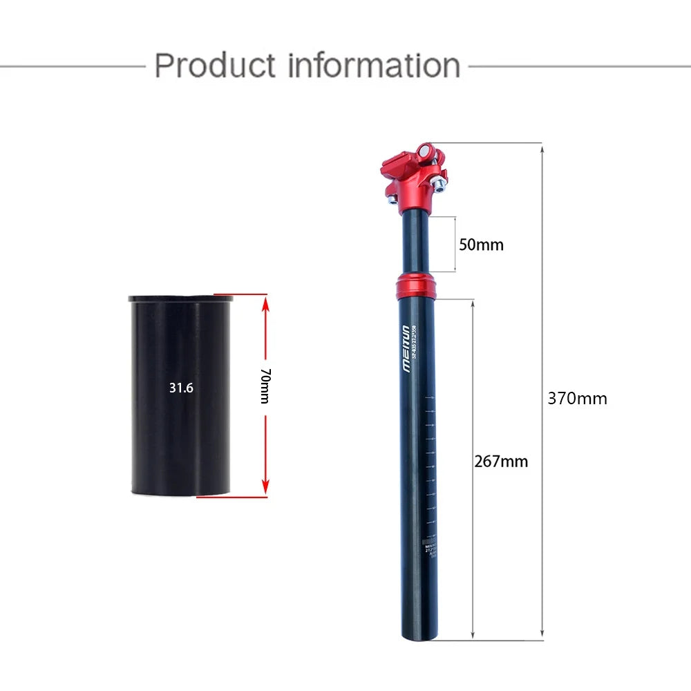 31.6mm Aluminum Alloy Damping MTB Suspension Seatpost N3024