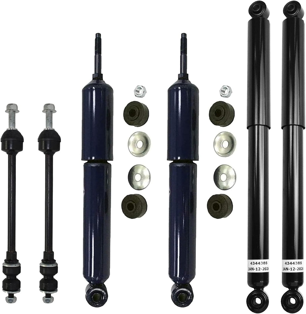 Front Shocks & Rear Shocks Absorbers + Front Sway Bar Links 6pc Set N52098