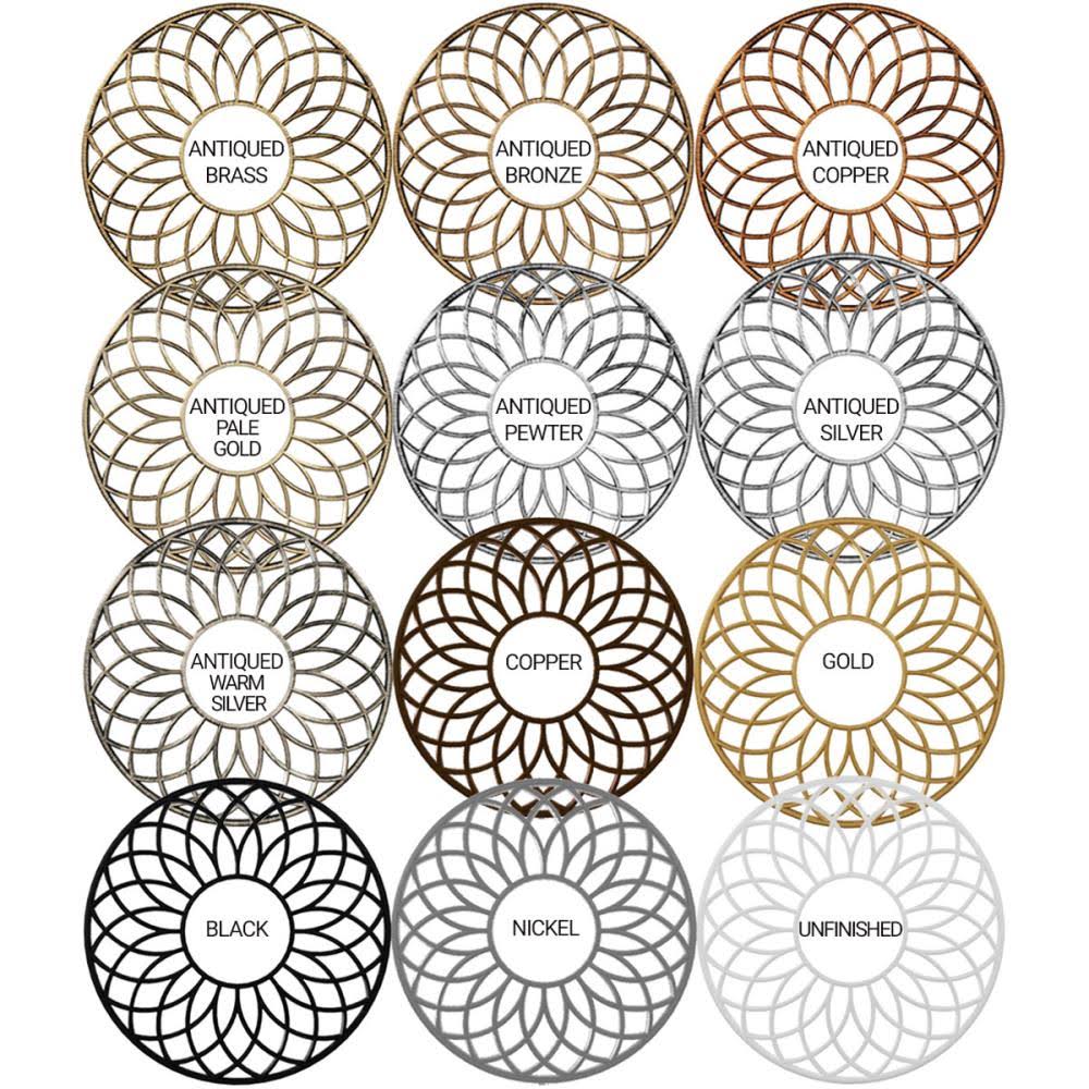 32x22OD x 12 1/2x22ID x 1x22P PVC Pierced Ceiling Medallion N500205