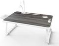Gray Pack of 2 Laptop Bed Desk Tray with Foldable Legs Storage Drawer M7737