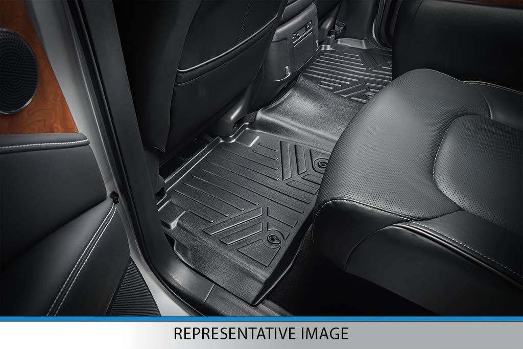 Custom Fit Floor Mats 2 Rows and Cargo Liner Set Black O2025