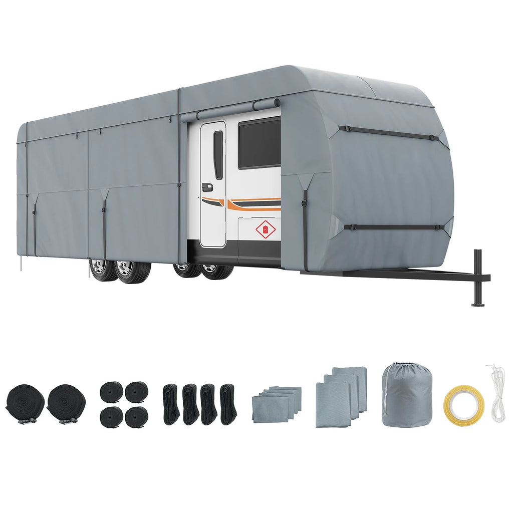 28-30' 4-Layer Non-Woven Fabric RV Cover with Storage Bag and Patches E17891