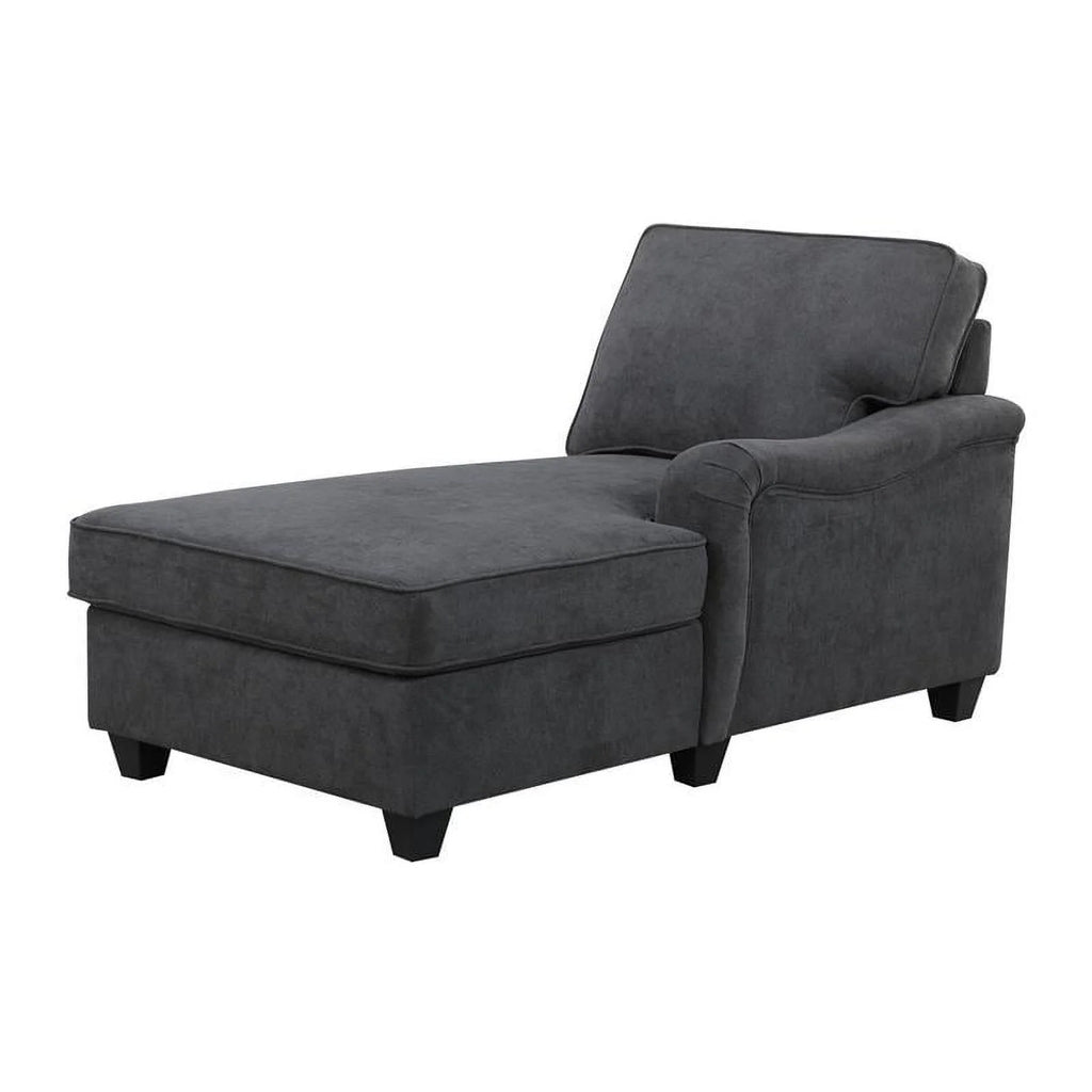 Dark Gray Woven Fabric 8Pc Modular Sectional Sofa with Ottoman G8393