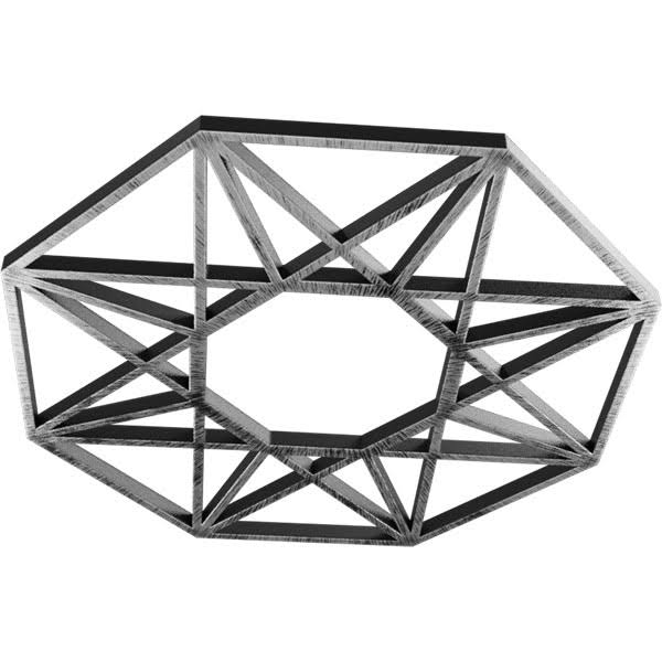 32x22OD x 12 1/2x22ID x 1x22P PVC Pierced Ceiling Medallion N500205