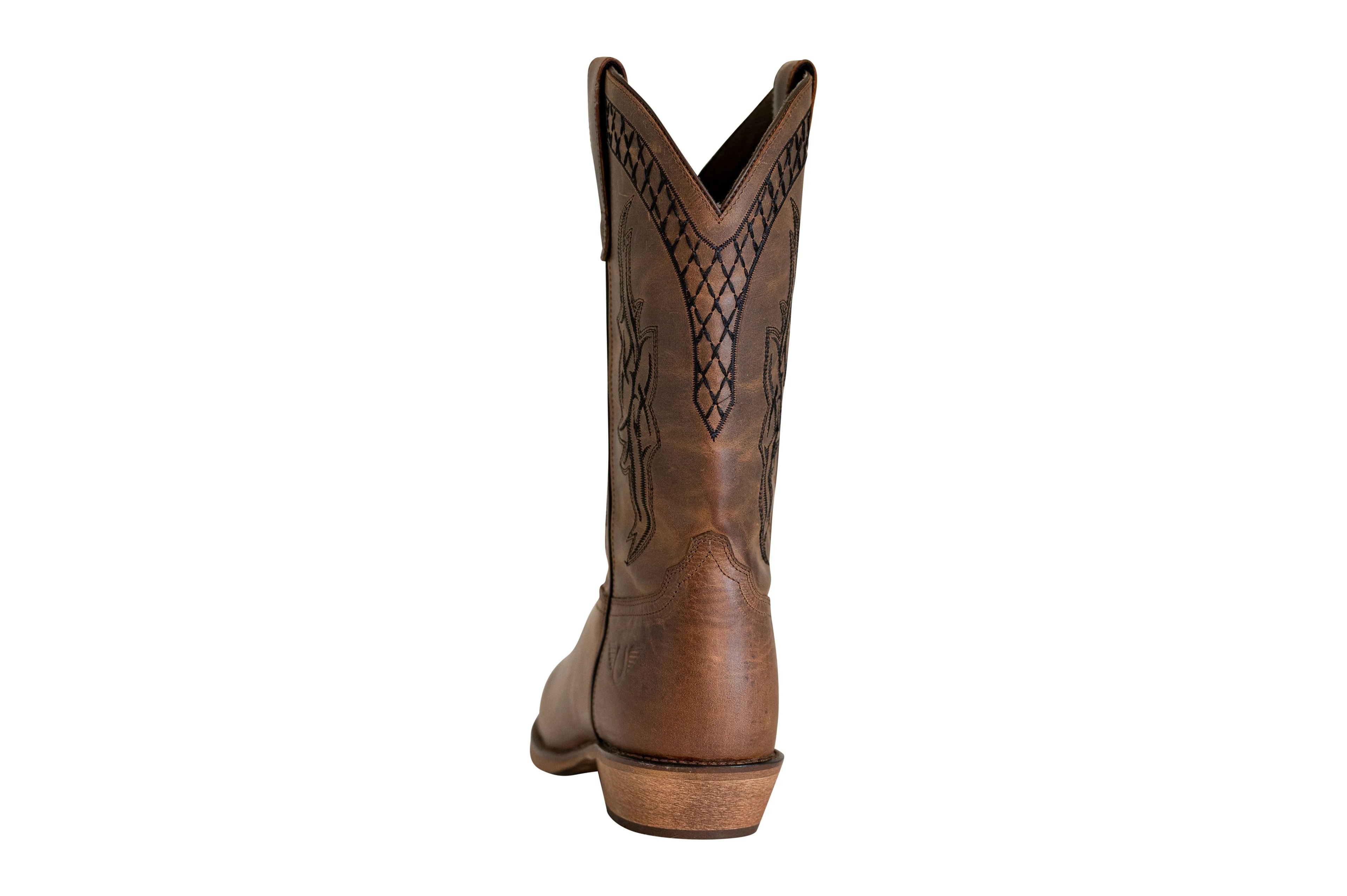 Brown Wide Square Toe Western Boot I911