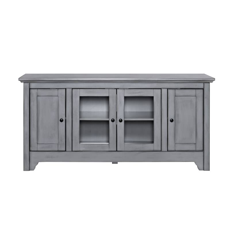 Antique Gray Wood Media Cabinet X9935