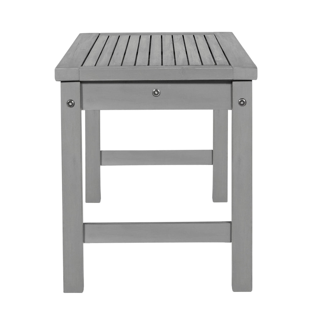 Gray Wash Solid Acacia Wood Patio Dining Bench G535843