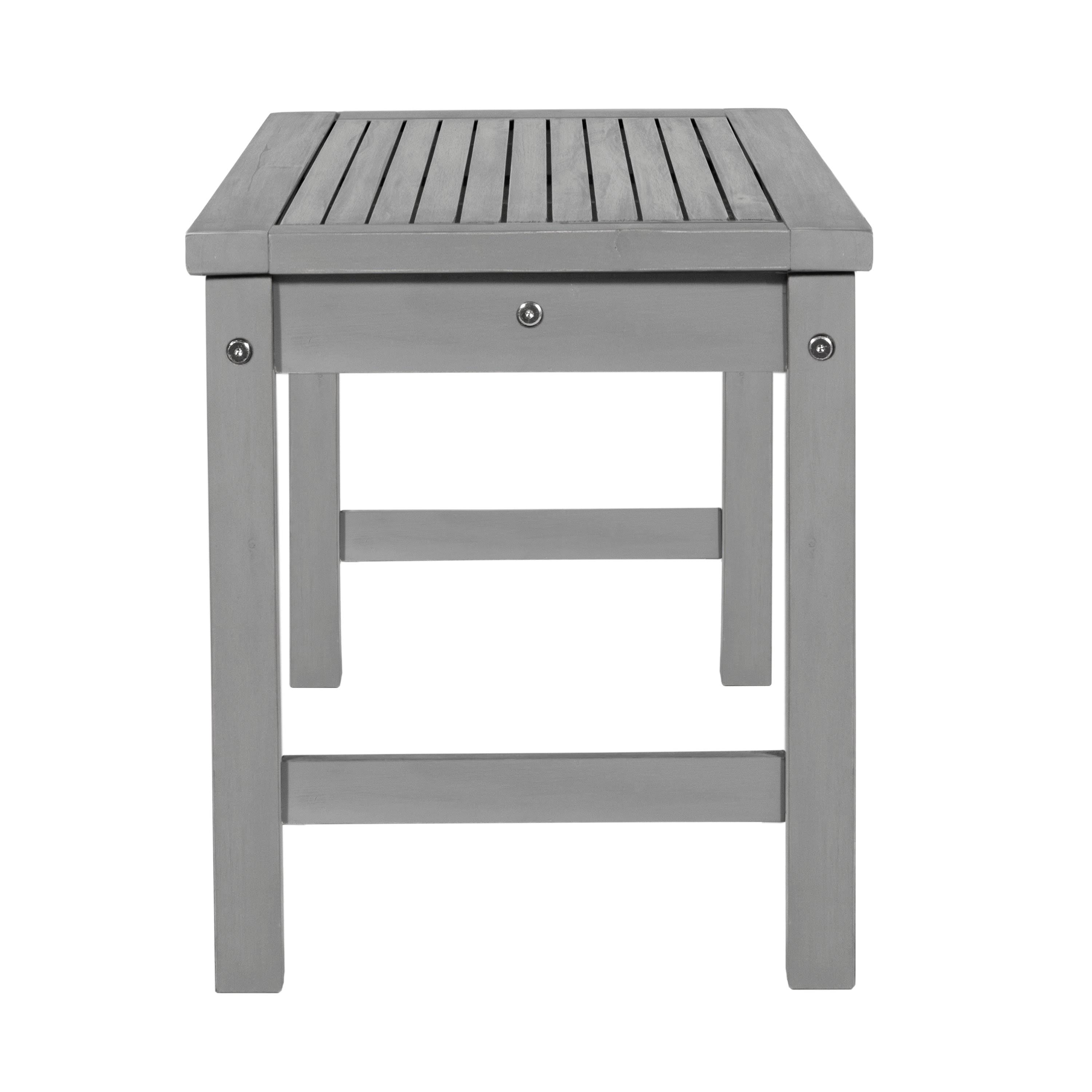 Gray Wash Solid Acacia Wood Patio Dining Bench G535843