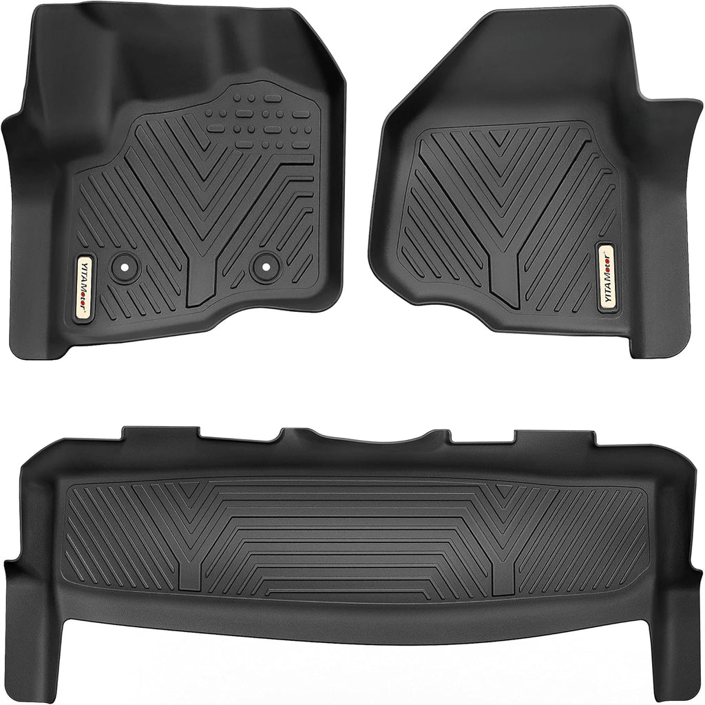 Black Custom Fit Floor Liners for 2017-2022 Ford F-250/F-350 SuperCrew Cab D911