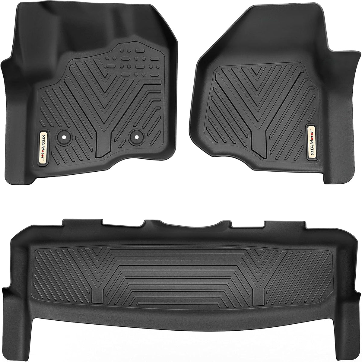 Black Custom Fit Floor Liners for 2017-2022 Ford F-250/F-350 SuperCrew Cab D911