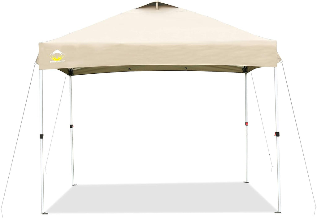 Beige 10x10 Pop Up Canopy with Wheeled Carry Bag C220707