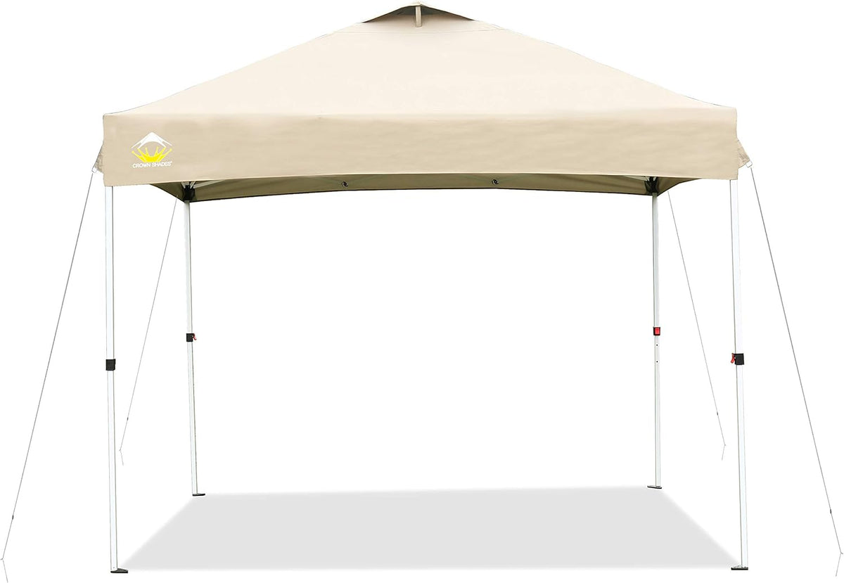 Beige 10x10 Pop Up Canopy with Wheeled Carry Bag C220707