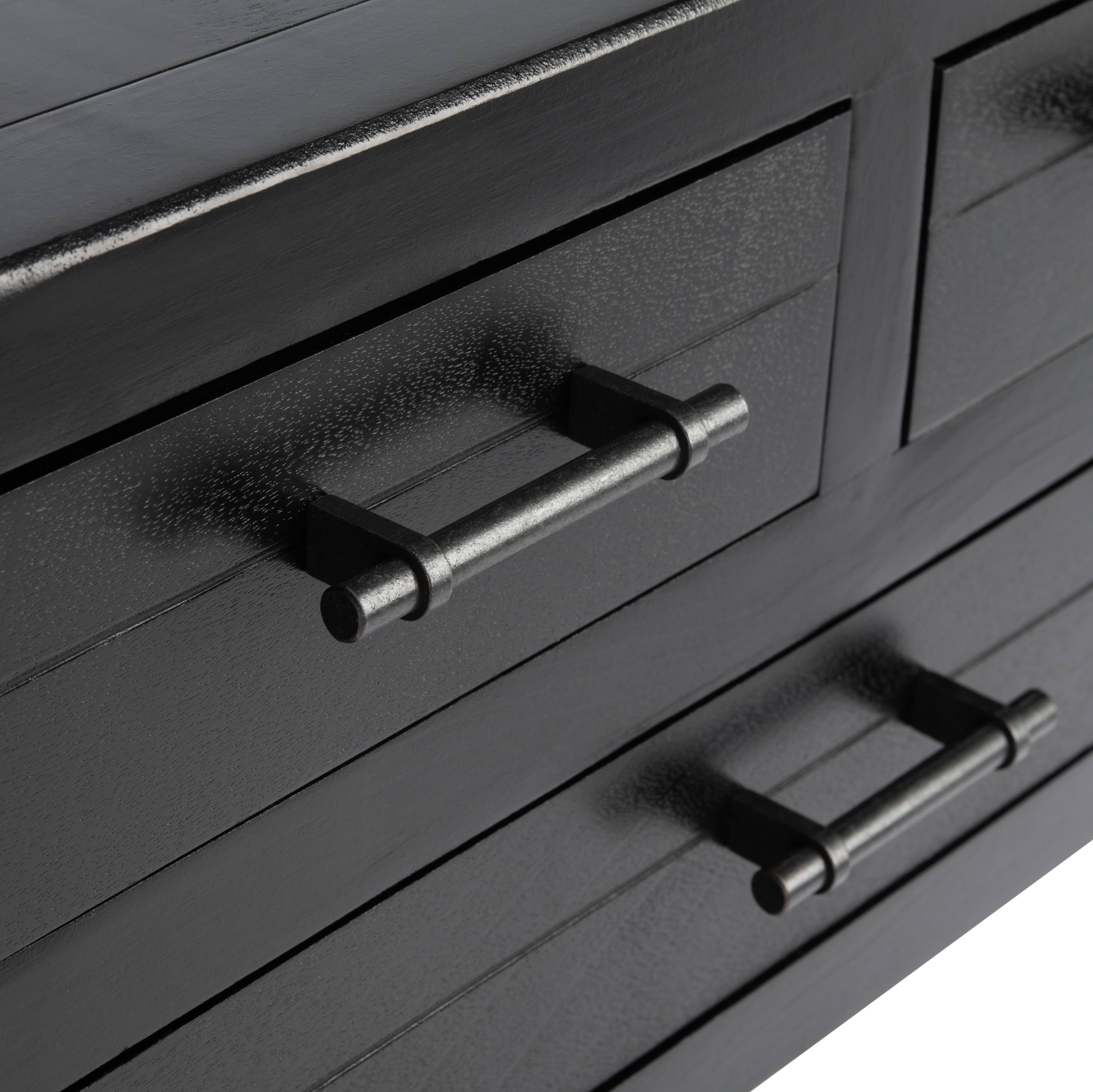 Black 3 Drawer Console Table X29384