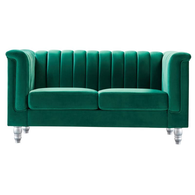 Green Velvet Loveseat O9413