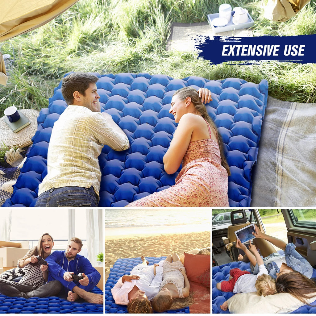 Backpacking Sleeping Pad with Air Pillow for 2 People Camping M3543