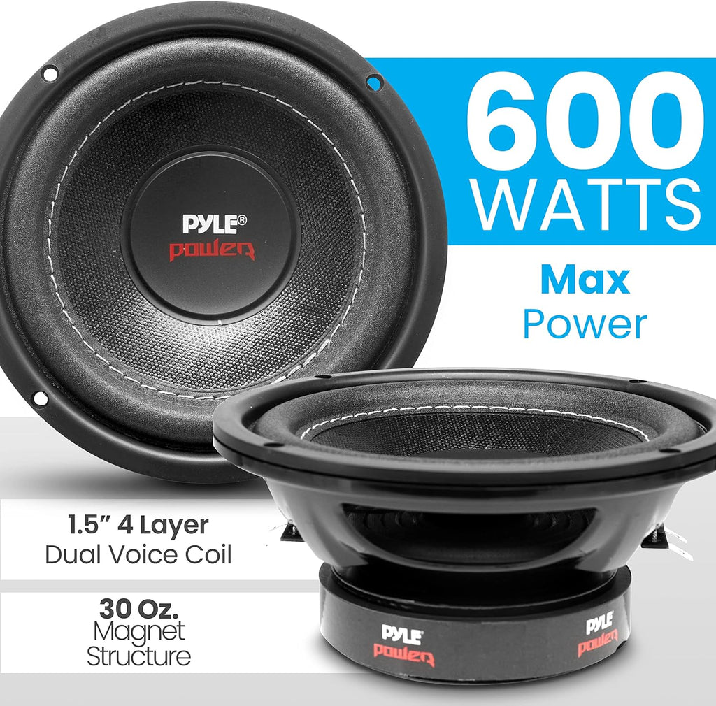6.5 Dual Voice Coil 4 Ohm 600 Watt Car Subwoofer M991