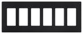 Satin Wallplate 6-Gang Midnight P11130