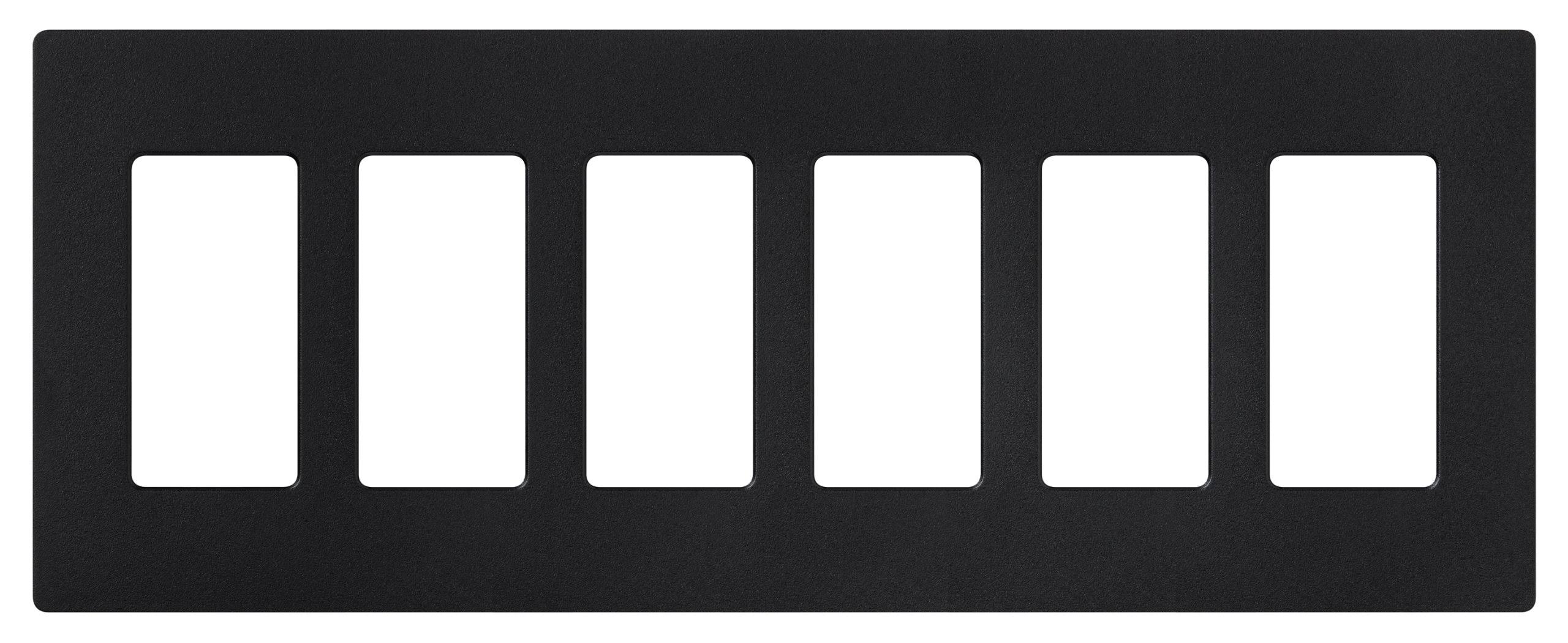 Satin Wallplate 6-Gang Midnight P11130