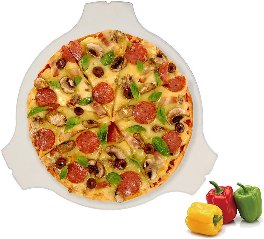 15 Round Ceramic Pizza Stone for Grill and Oven W599