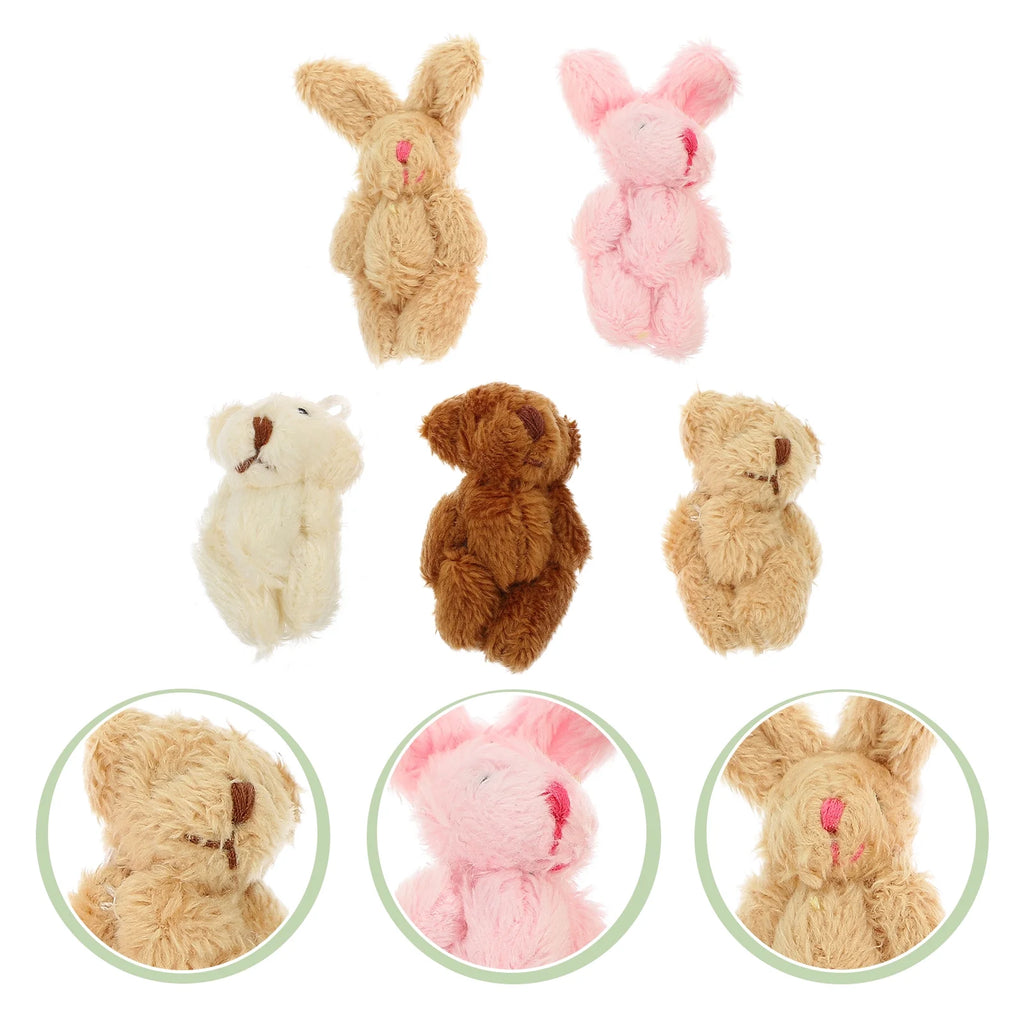 5pcs Miniature Plush Doll Figurines E5678