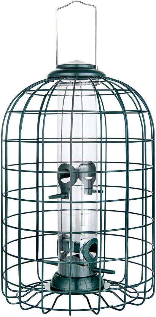 Copper Finish Hanging Wild Bird Seed Feeder, 8 Inch, Pack of 2 X860843