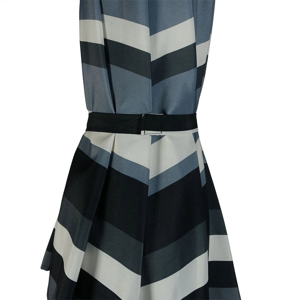 Striped 9' Patio Umbrella with Push Button Tilt & Crank F196576