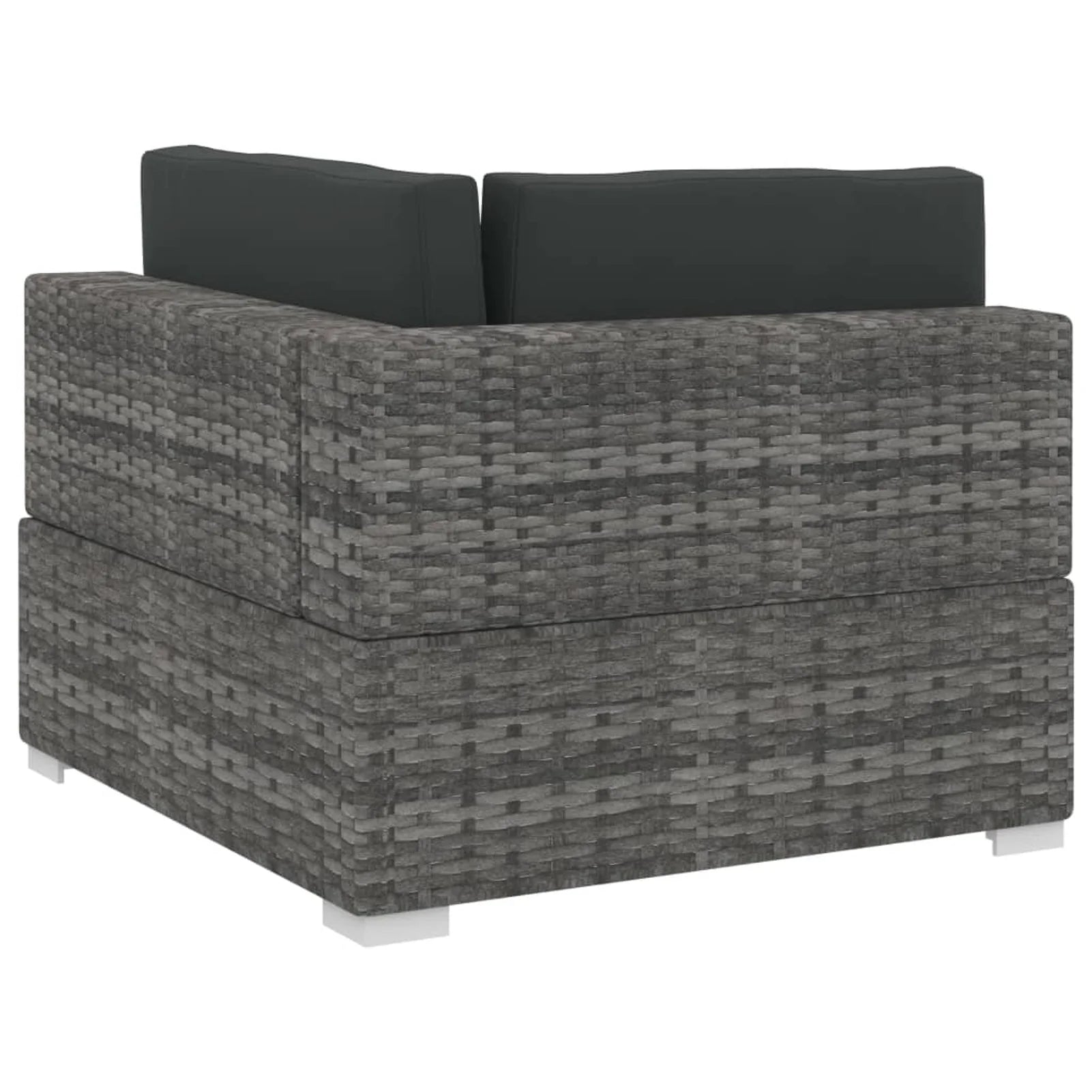 4 Piece Patio Sofa Set with Cushions Poly Rattan Gray A790