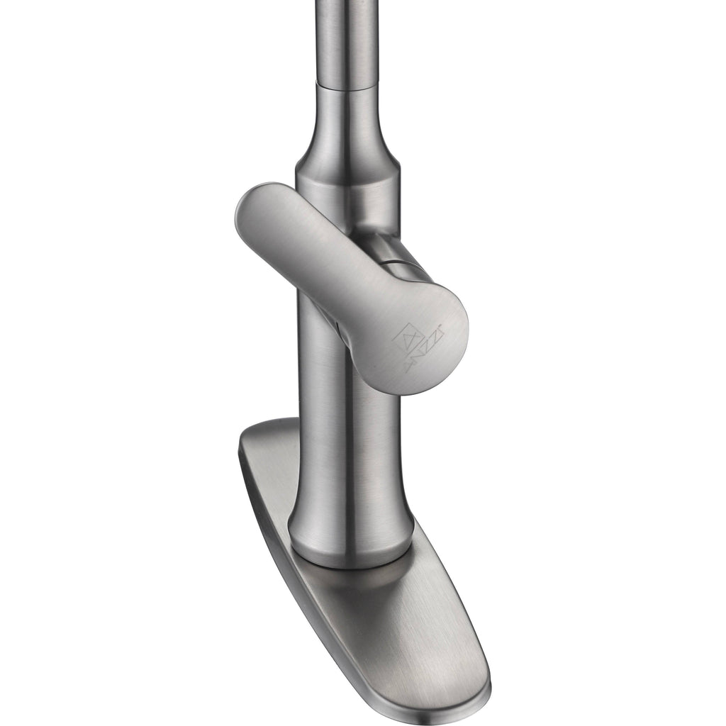 Brushed Nickel Single Handle Pull-Down Kitchen Faucet A595390