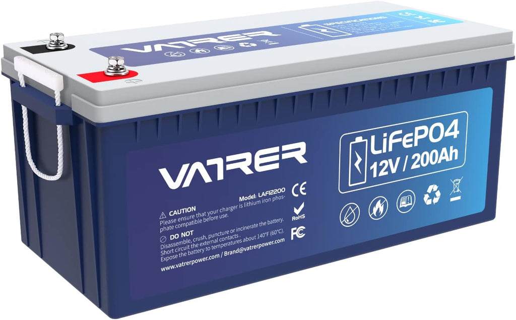 12V 200AH LiFePO4 Deep Cycle Battery with 100A BMS E9876