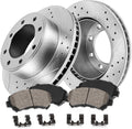 8 Lug Rotors + Ceramic Brake Pads + Clips L99840
