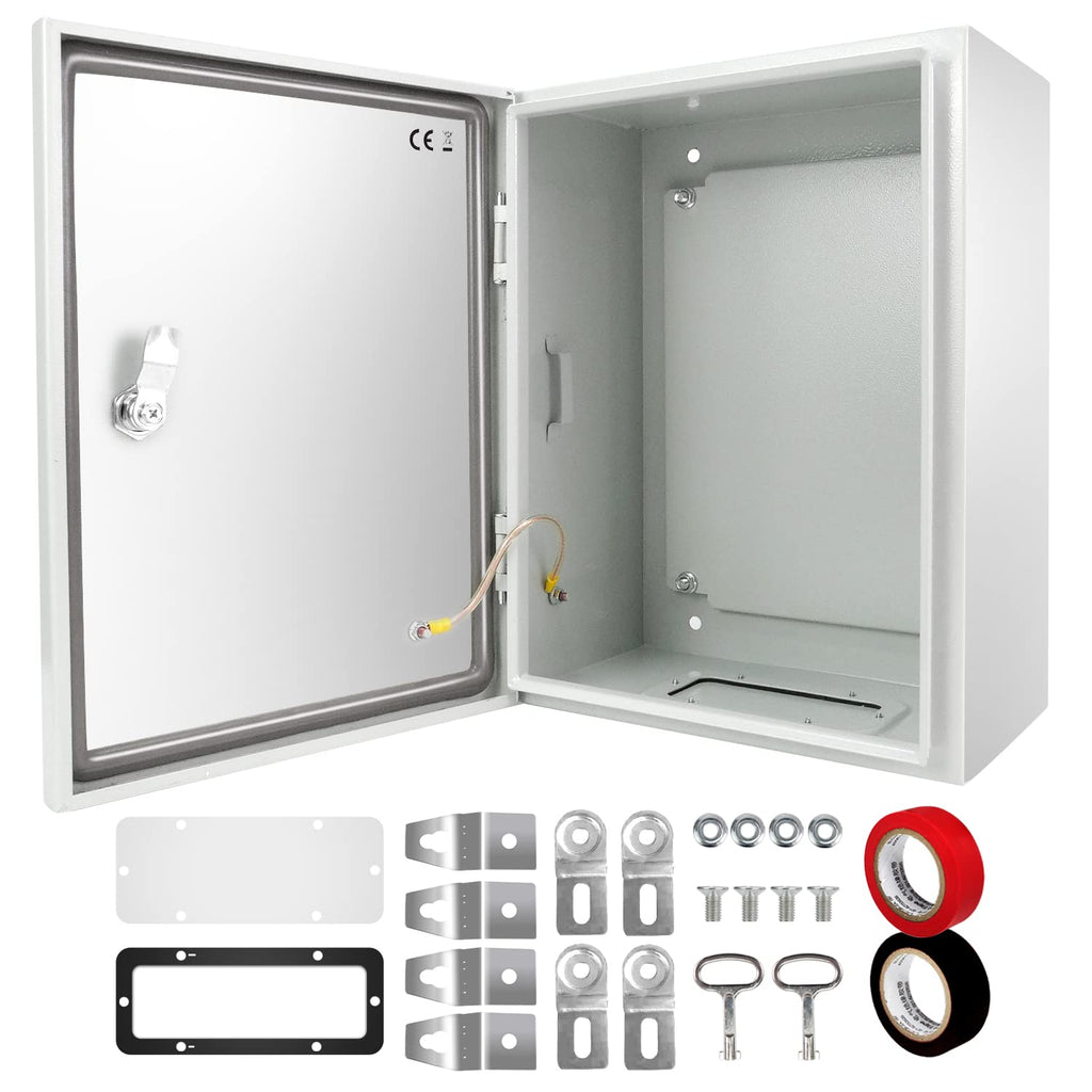 16 x 12 x 8'' NEMA 4X IP66 Steel Electrical Junction Box E4044