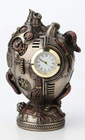 4 1/2 Inch Steampunk Heart Clock Cold Cast Resin Statue B183