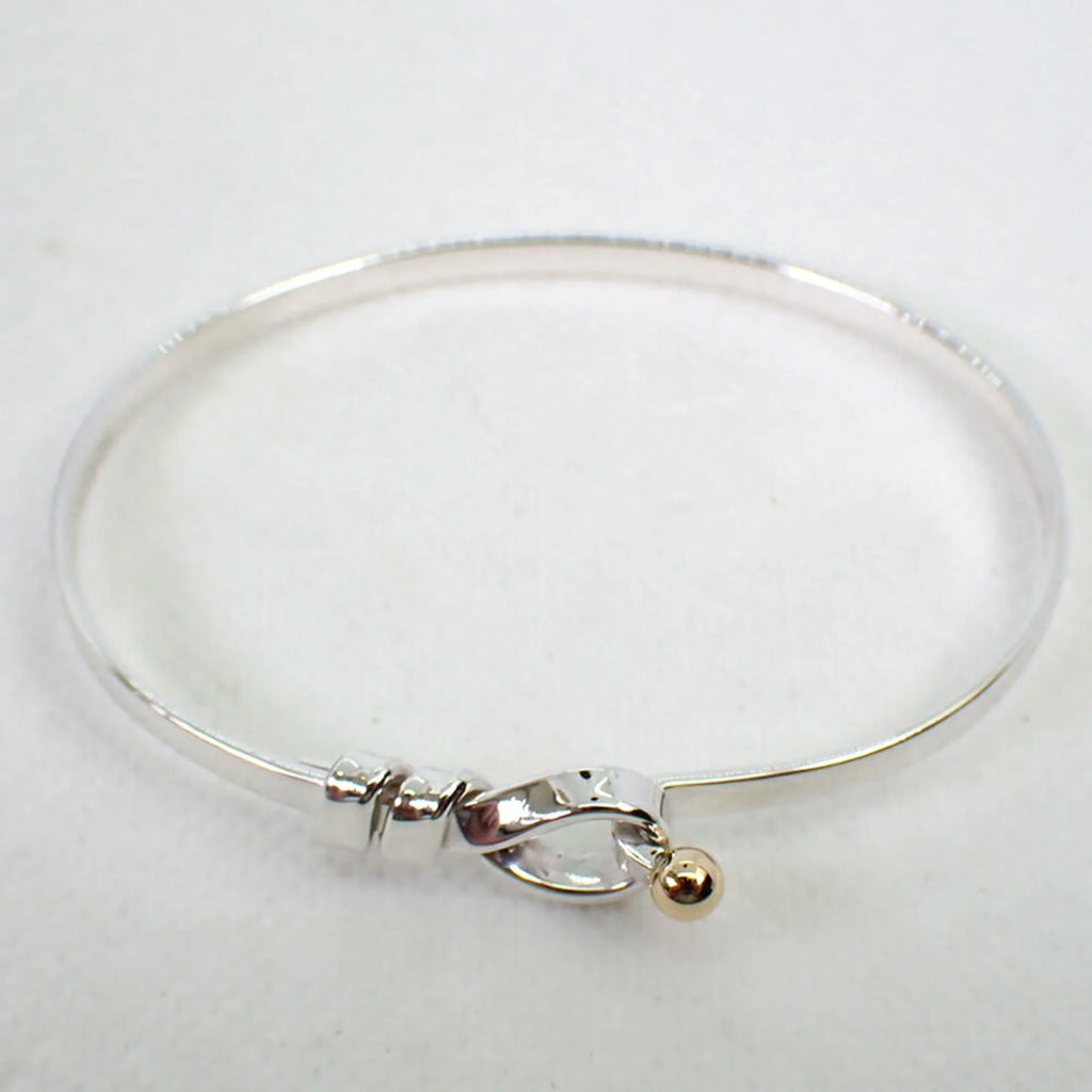 925 750 combination hook & eye bangle P430016