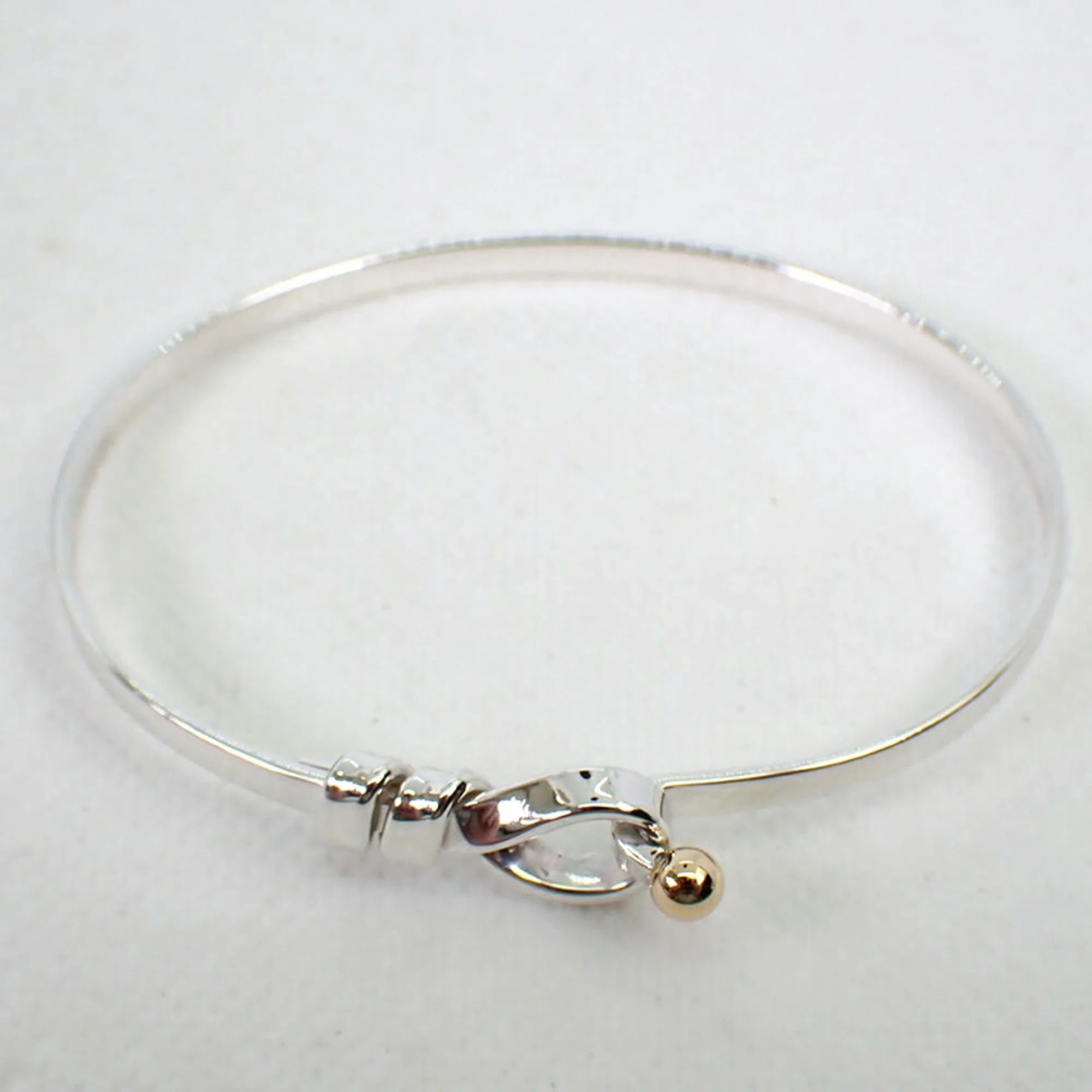 925 750 combination hook & eye bangle P430016