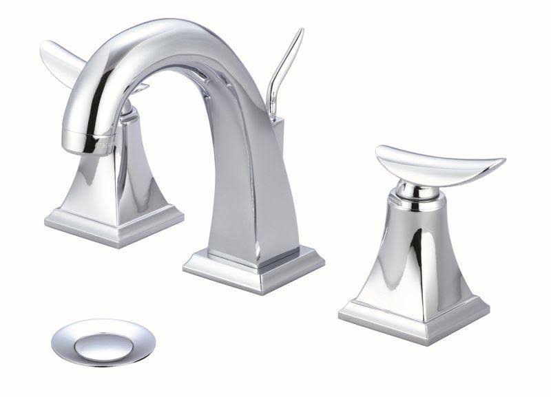 Polished Chrome Two Handle Widespread Faucet B61234