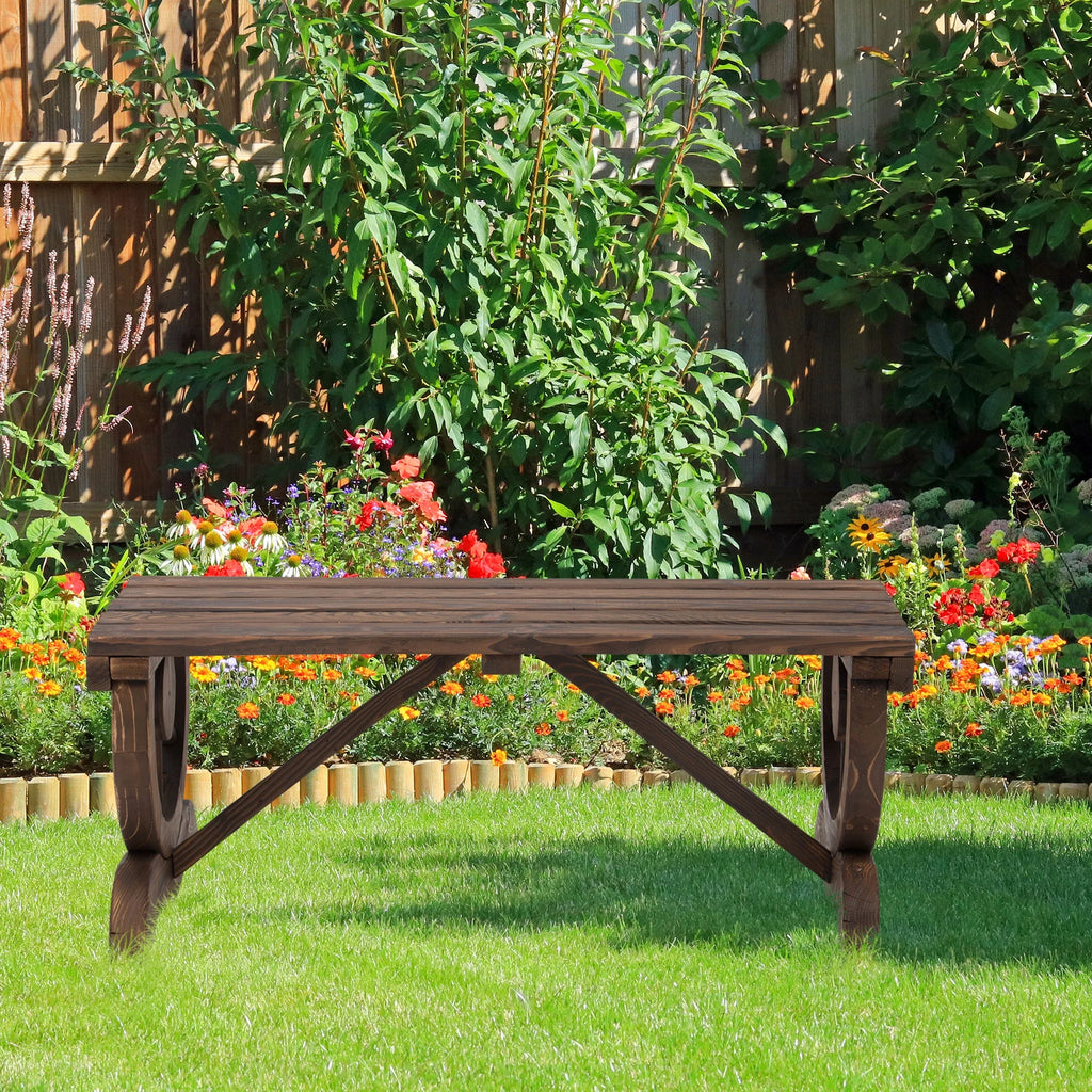 2-Person Wood Outdoor Garden Bench U60601